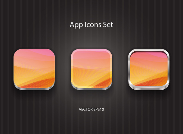 Vector square app icons - ベクター画像