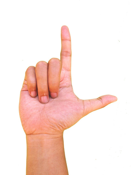El gesto de la mano, un signo de perdedor
 - Foto, Imagen