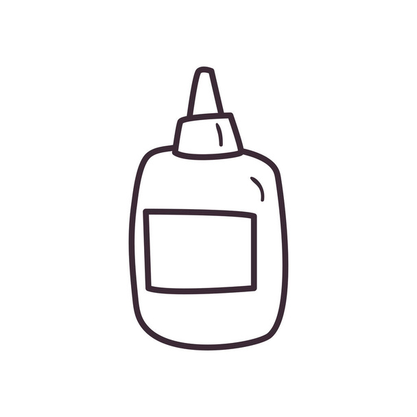 Isolado cola garrafa linha estilo ícone vetor design
 - Vetor, Imagem