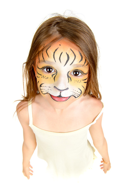 gezicht schilderen tijger - Foto, afbeelding