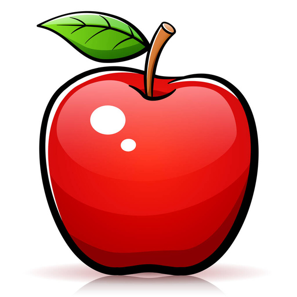 Vector illustration of apple design drawing isolated - Вектор,изображение