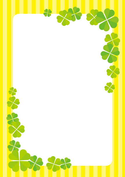 Illustration of cute frame made of clover. - Vector, afbeelding