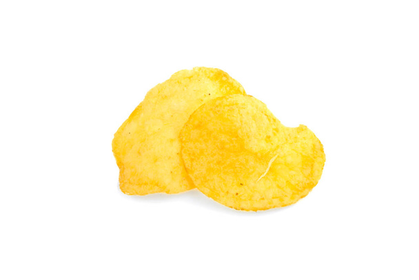 chipsy ziemniaczane na białym tle izolowane - Zdjęcie, obraz