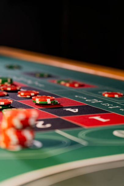 Roulette table close up at the Casino - Selective Focus - Photo, image