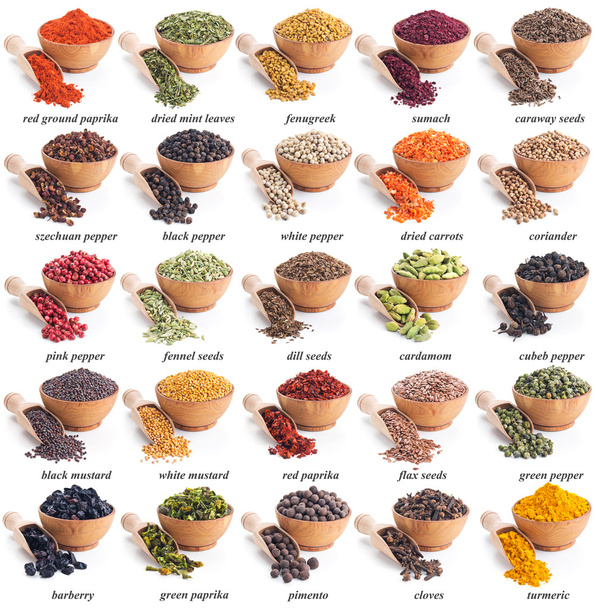 collection of different spices and herbs - Photo, Image