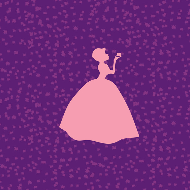 Милая принцесса в платье русалки
. - Вектор,изображение