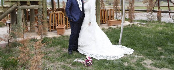 νύφη και γαμπρός πριν από το γάμο - Φωτογραφία, εικόνα
