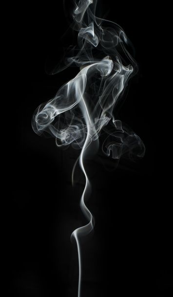 Smoke on black background. - Foto, Imagen