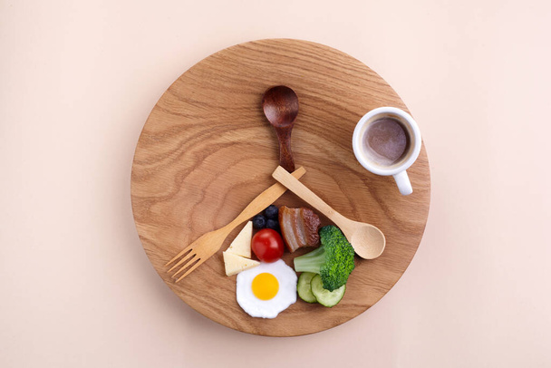 Intermittent fasting. Healthy breakfast, diet food concept. Organic meal. Fat loss concept. Weight loss. - 写真・画像