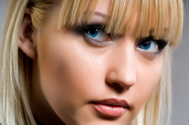 Blonde vrouw gezicht - Foto, afbeelding