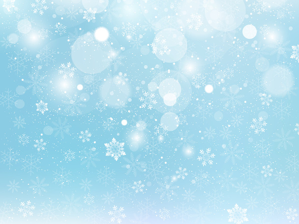 雪に覆われた空の背景 - ベクター画像
