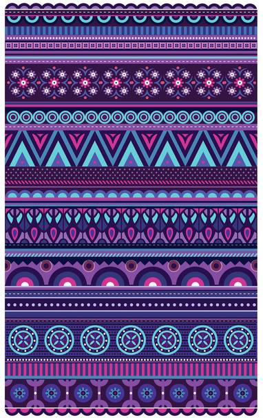 Ethnic various strips motifs in violet colors background - Photo, Image