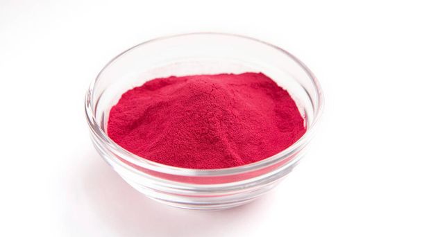 Pittura a polvere organica rossa per celebrazione indiana
 - Foto, immagini