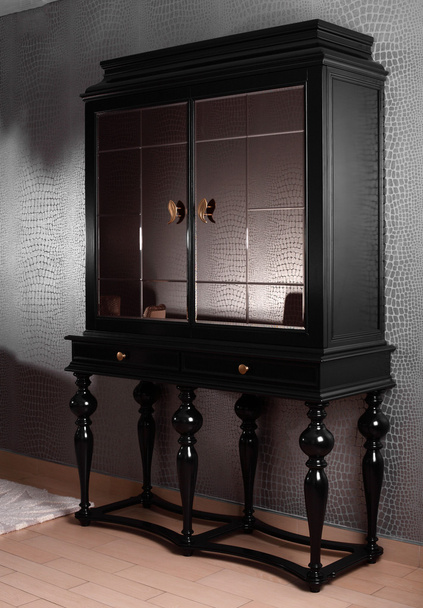 Luxury wooden cabinet in the room - Foto, afbeelding
