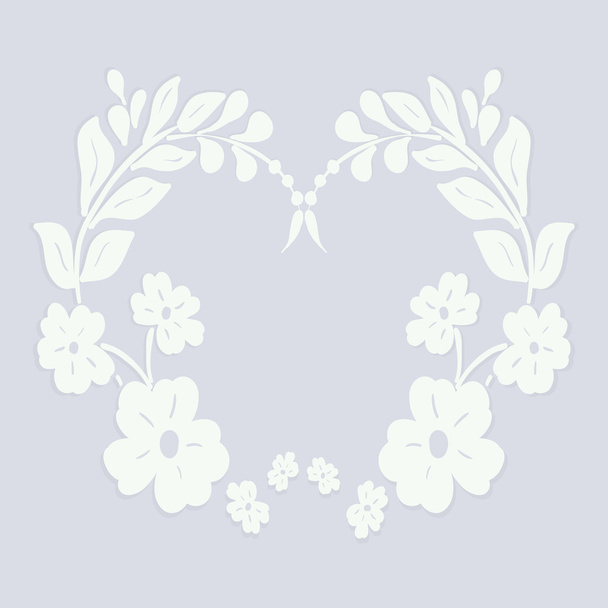 frame for text white flower - Vektör, Görsel