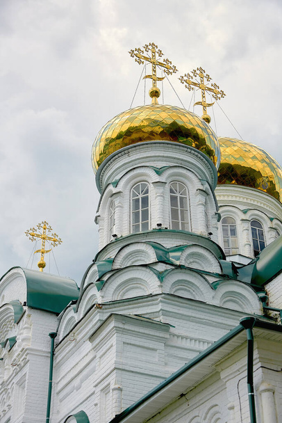 Russia, Kazan June 2019. The main temple in the Raif monastery. Christian culture, tourism and pilgrimage. - Фото, изображение