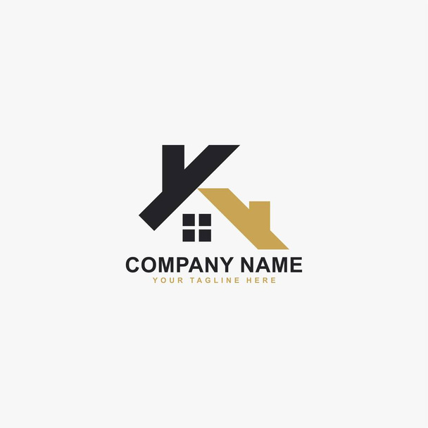 Diseño del logotipo de bienes raíces. Letra K casa símbolo abstracto. Esbozar el vector icono de inicio
. - Vector, Imagen