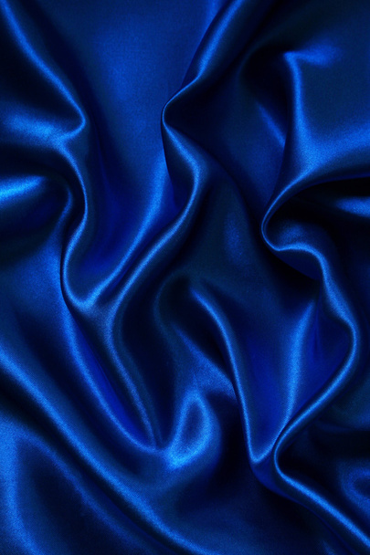 Smooth elegant blue silk - Foto, Imagen