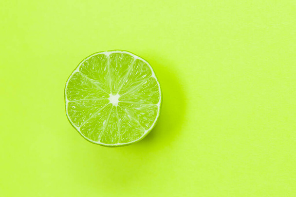 Green lime on a green background - Photo, image