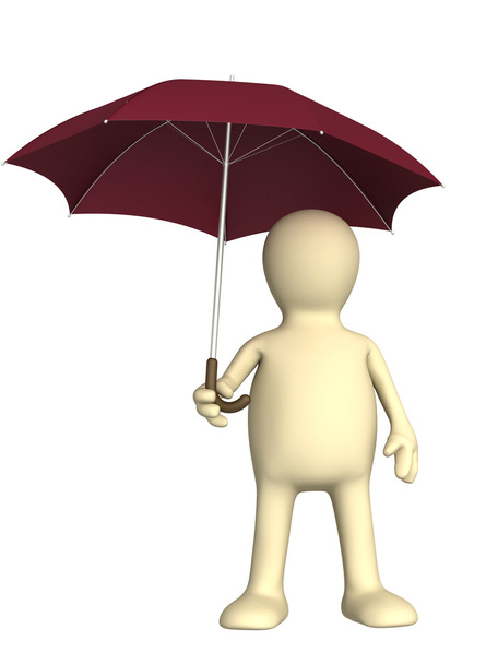 Puppet with umbrella - Φωτογραφία, εικόνα