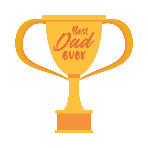 trophy cup award best dad icon - Vector, Image