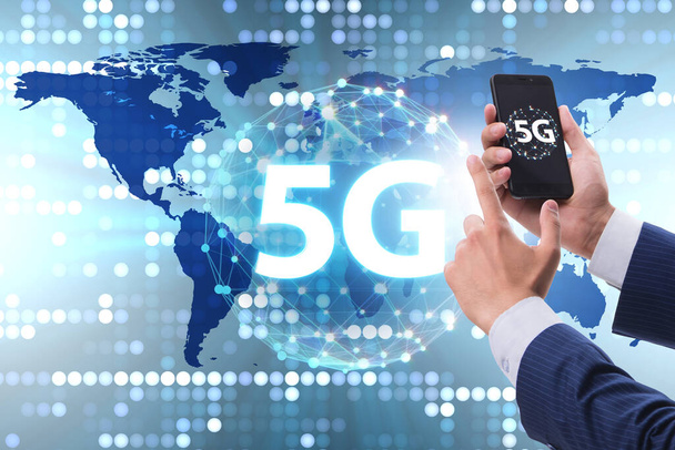 5G mobil teknoloji kavramı - yüksek internet hızı - Fotoğraf, Görsel