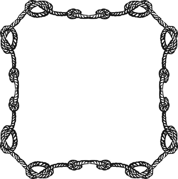 simple hand drawn doodle rope with knobs - Fotó, kép