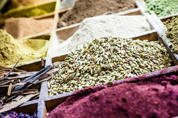 Spices on display in open market in Israel. - Photo, Image