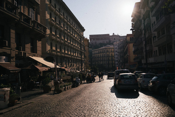 Napoli, Italy, October 25th, 2020. scenic view of streets of Napoli, Italy - Foto, Imagem
