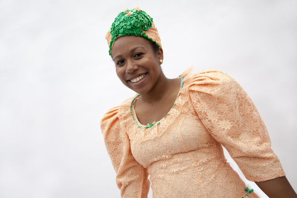 Femme en vêtements traditionnels des Caraïbes
 - Photo, image