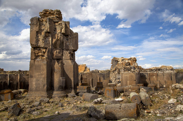 Ani Ruiny starożytnego miasta w Turcji. - Zdjęcie, obraz