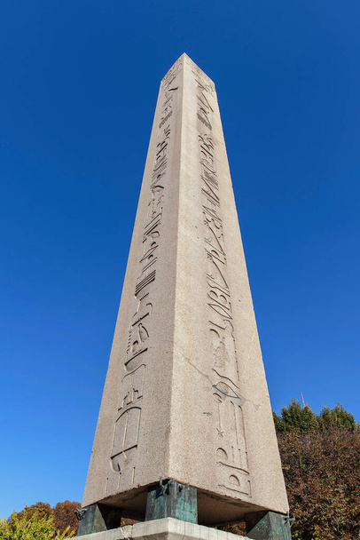 The Egyptian Obelisk and the Serpent Column, Sultan Ahmet Square, Istanbul, Turkey  - Photo, Image