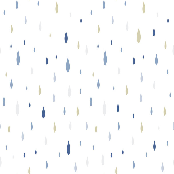 Vector seamless pattern of raindrops - Vector, Image
