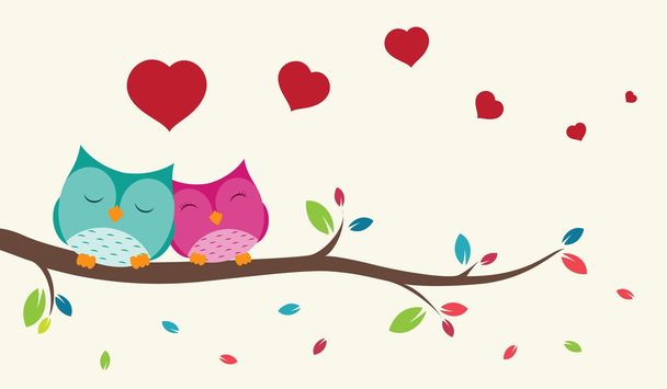 Couple of birds in love - Vector, Image