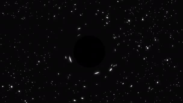 ブラックホールが星を飛んでいます。深い空間.  - 映像、動画
