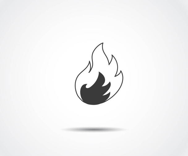 Icono de fuego, logo Vector ilustración
 - Vector, Imagen
