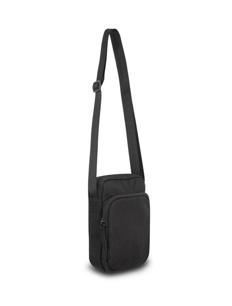 Fekete zseb táska elszigetelt fehér háttér nyírás útvonal. - Fotó, kép