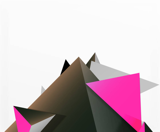 Fondo abstracto, composición de triángulos 3d mosaico, diseño de bajo estilo polivinílico. Ilustración de vectores para fondos de pantalla, Banner, Fondo, Tarjeta, Ilustración de libros, landing page
 - Vector, Imagen