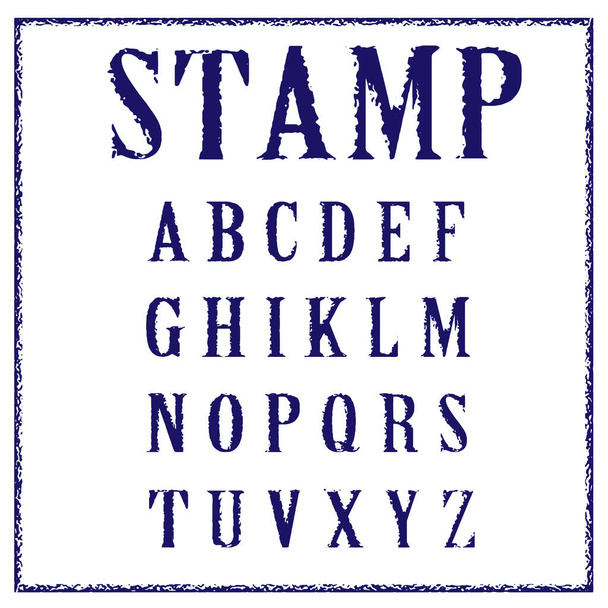 Vector vintage stamp all caps fonte
. - Vetor, Imagem