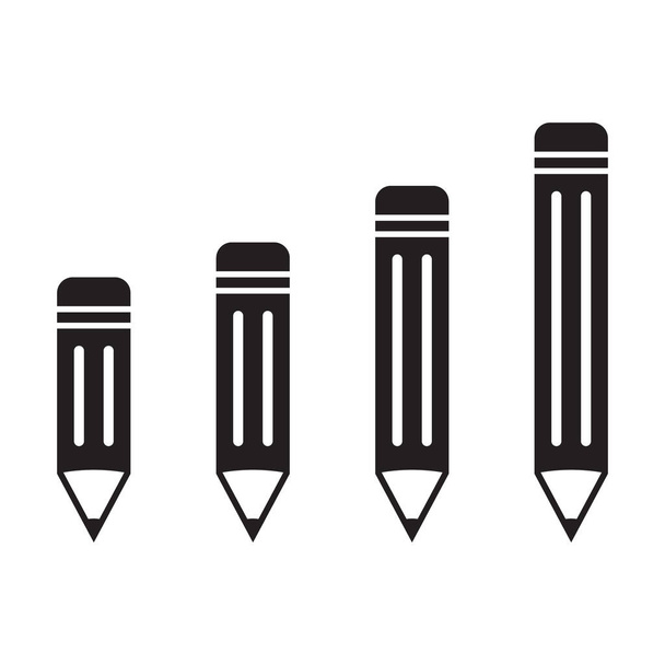 Ikona ołówka, wektor izolowane ilustracja. - Wektor, obraz