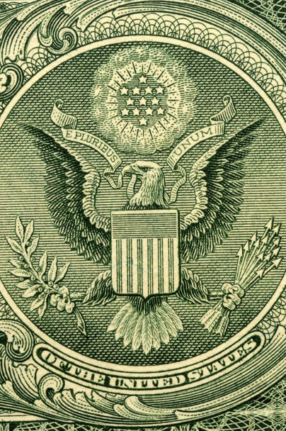 Closeup op een Amerikaans dollar biljet - Foto, afbeelding