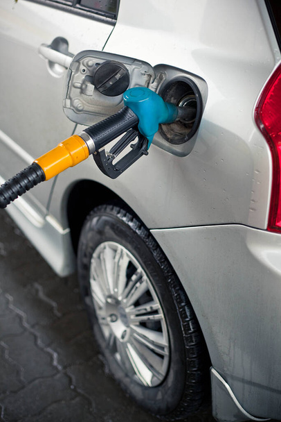 gas pump nozzles at gas station	 - Photo, Image
