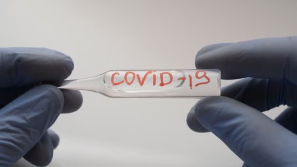 Coronavirus-Impfstoff aus nächster Nähe - Filmmaterial, Video