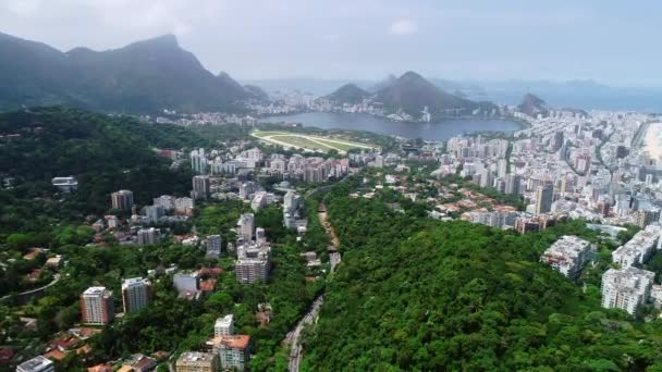 Вид с воздуха на Рио-де-Жанейро, Бразилия. - Кадры, видео