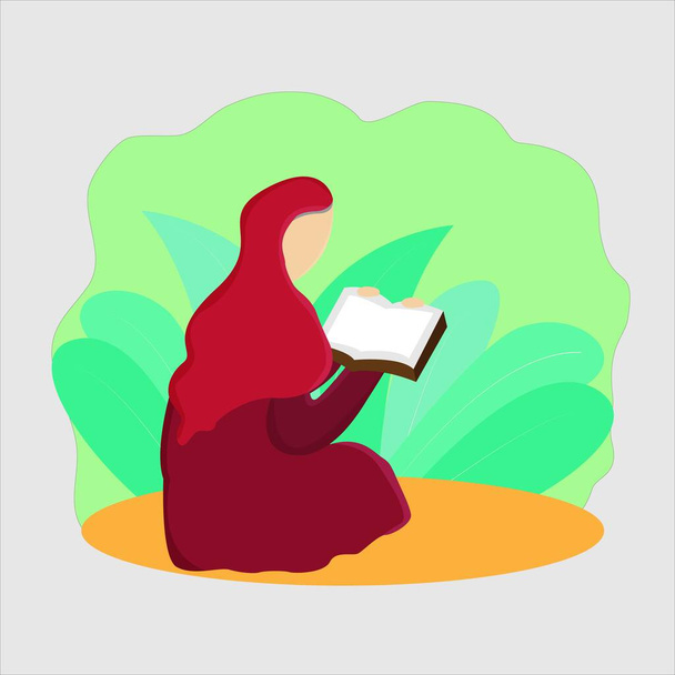 Illustration vector design of muslim praying - Vector, Image