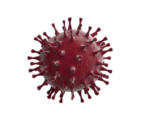 L'éclosion de coronavirus Covid-19 et les coronavirus utilisent le contexte grippal comme cas de souche grippale dangereuse comme concept de risque médical pandémique avec cellule de maladie comme rendu 3D - Photo, image