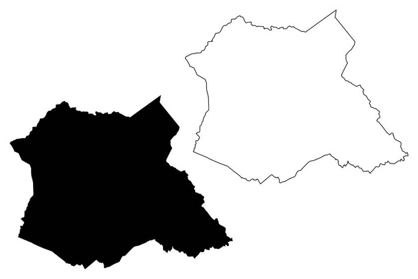 Madison County, Georgia (Egyesült Államok, Egyesült Államok, USA, USA) térkép vektor illusztráció, firka vázlat Madison map - Vektor, kép