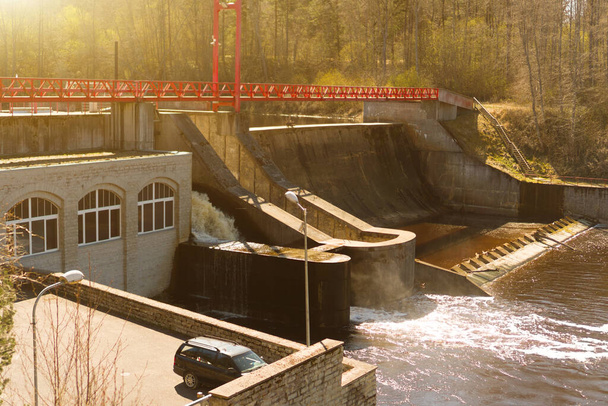 Small hydroelectric power station in Estonia. - Photo, Image