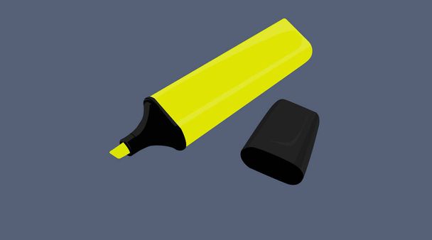 Vector Isolated Illustration of a Highlighter - Vector, Image