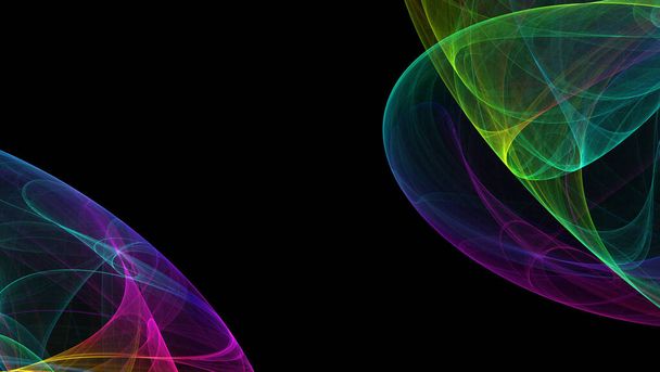 Regenboog rook transparant fractal - Foto, afbeelding